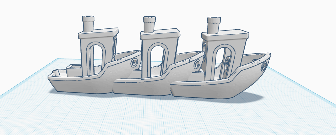 a benchy connected to a benchy connected to a benchy