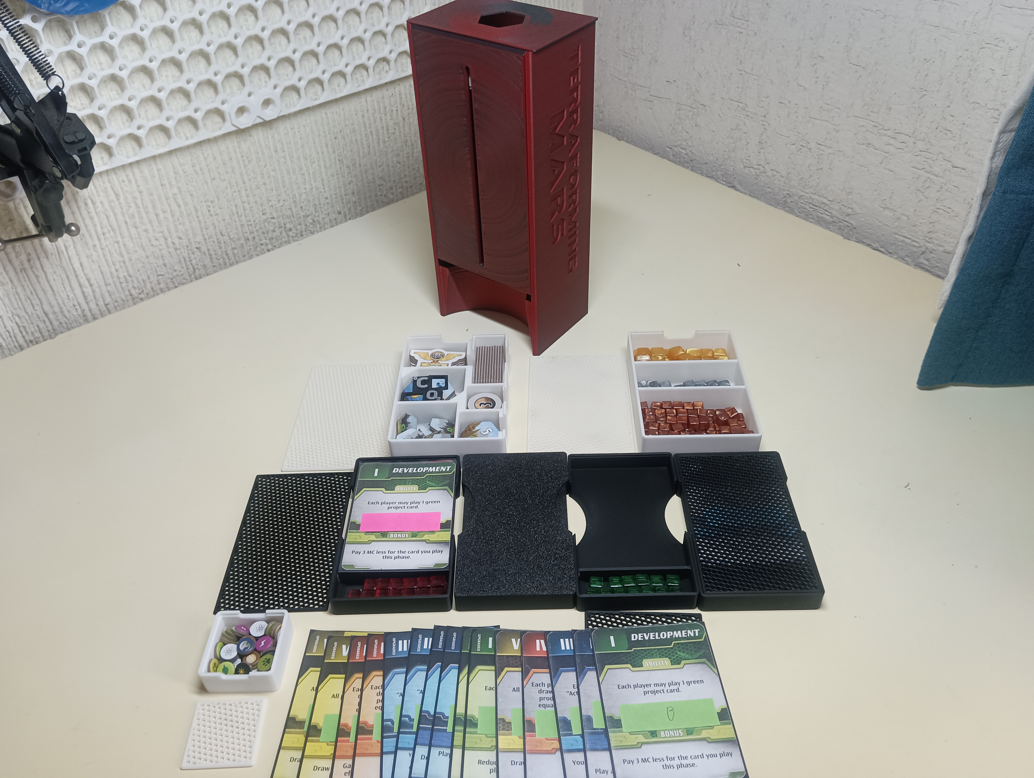 Card tower + insert for Terraforming Mars Ares + Discovery expansion