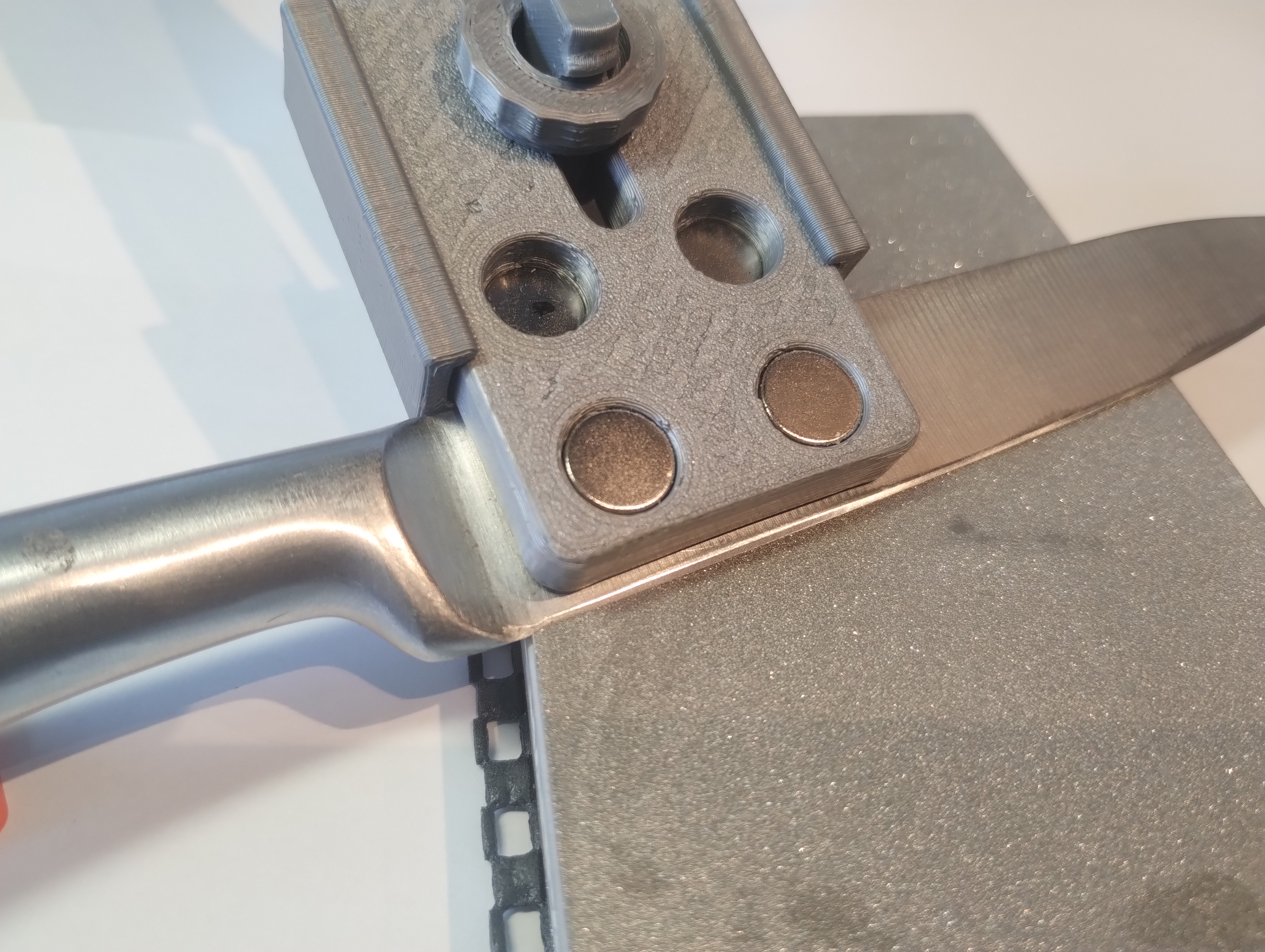Sharpening training wheels. Knife sharpening tool - compact fixed angle system for any stone — miniatura 7