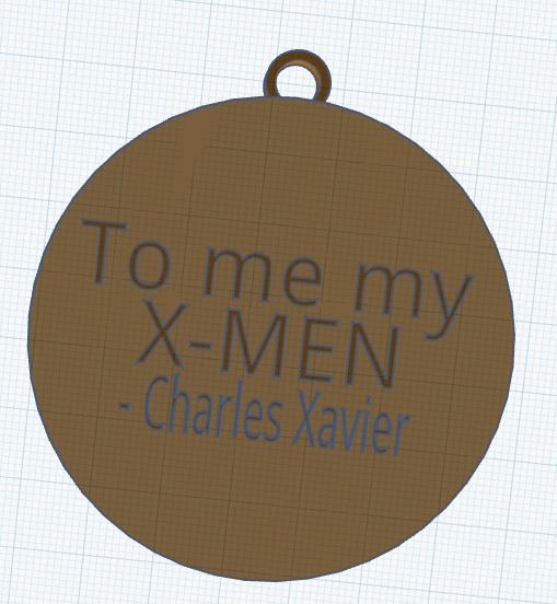 X-men themed key chain