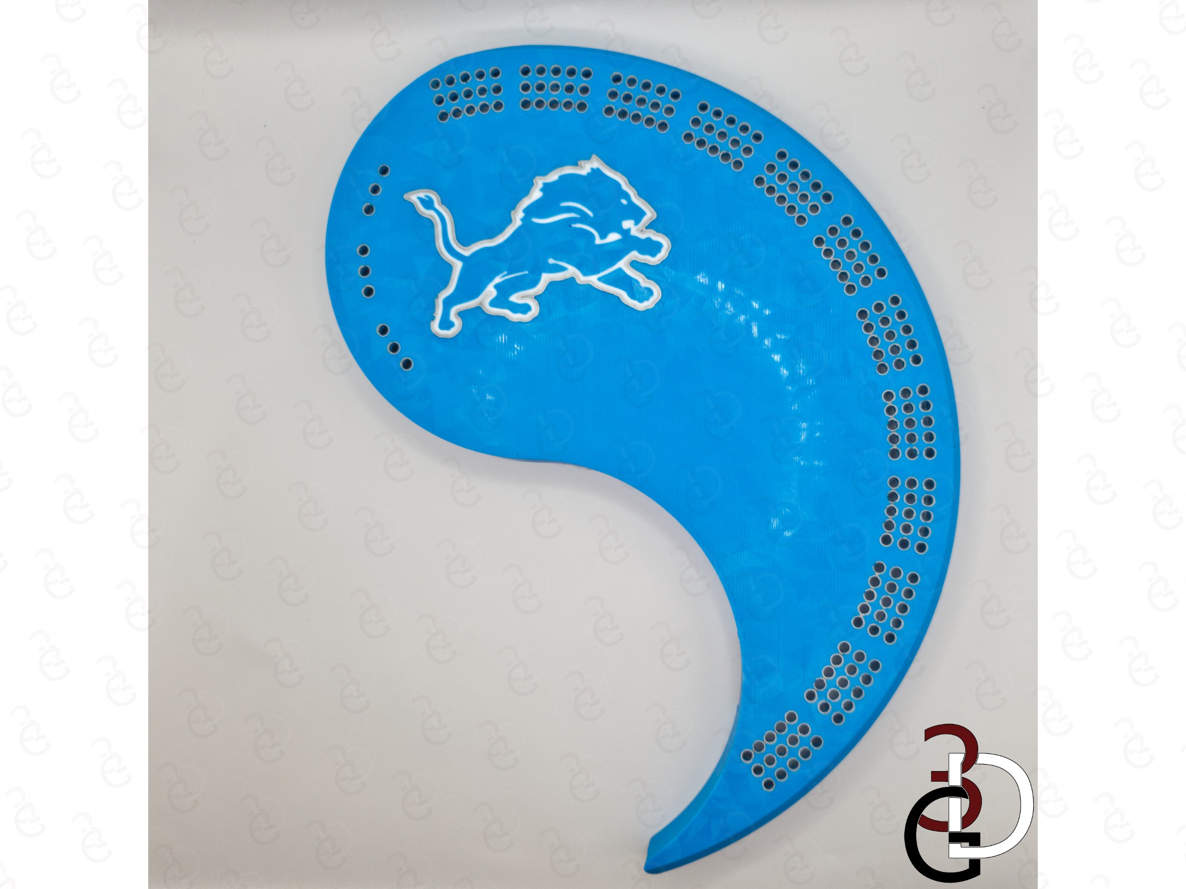 Yin Yang Cribbage Board - Detroit Lions