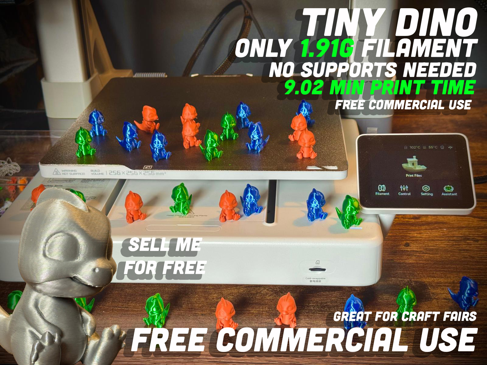Tiny Dino – FREE COMMERCIAL USE - Easy Quick Fast