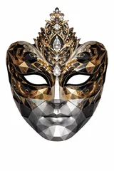 Venetian ornate mask Low Poly