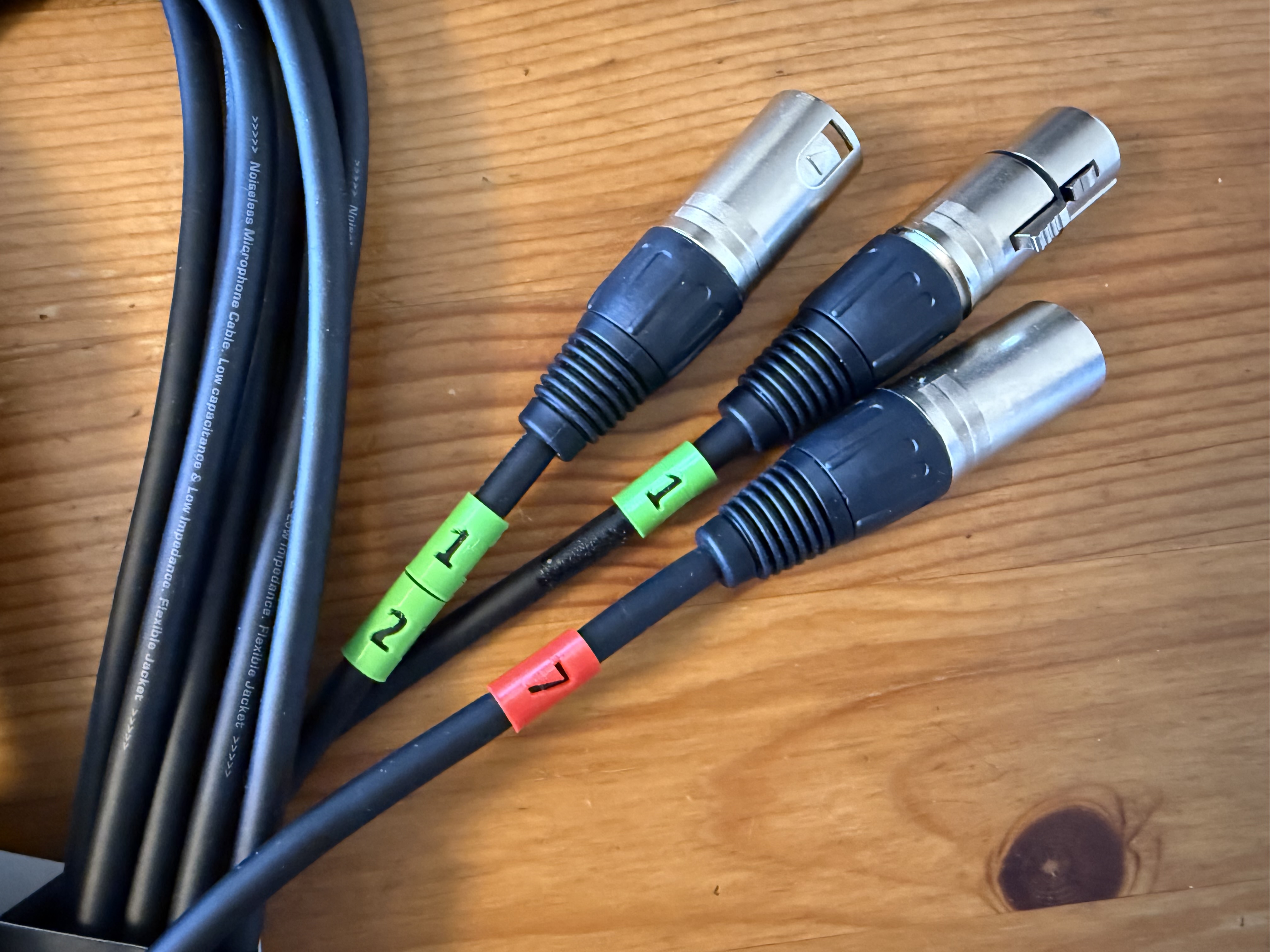 XLR Cable Label Rings - quick marker