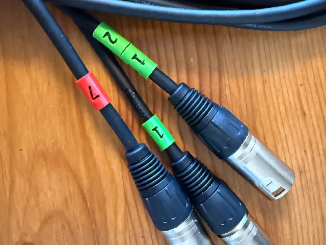 XLR Cable Label Rings - quick marker