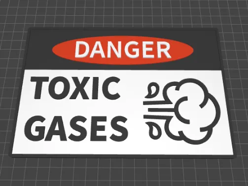 "Dangerous Gases" funny sign