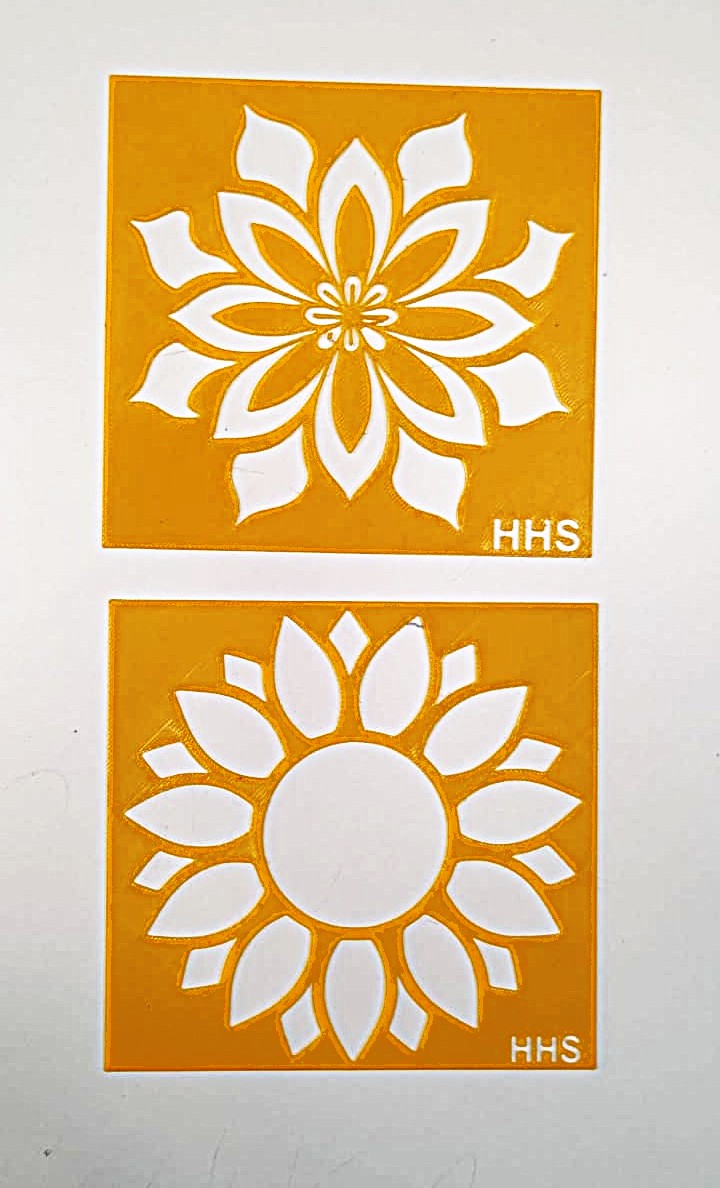 Miniatura 4 do modelo 3D flower stencil pack 1