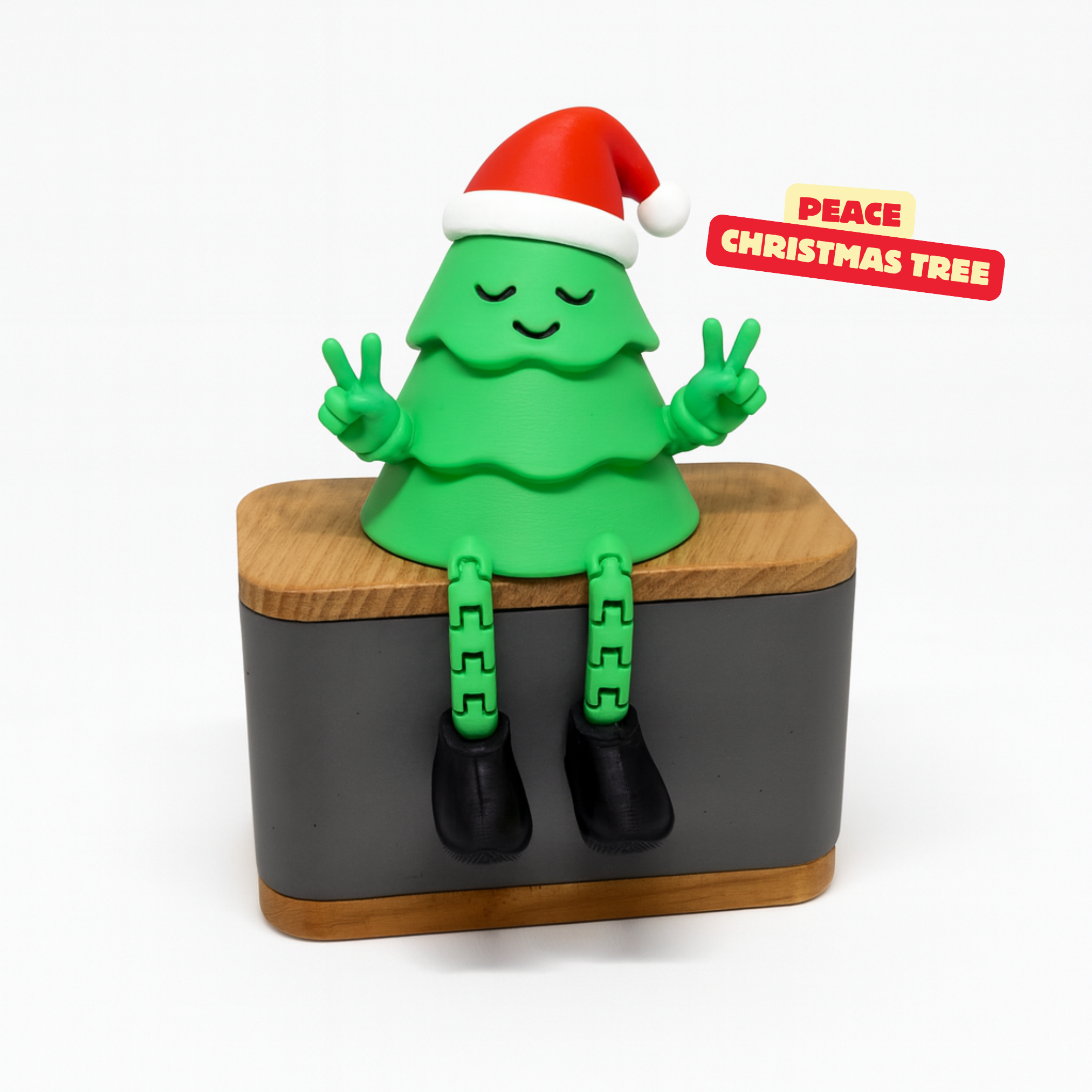PEACE CHRISTMAS TREE / 3D PRINTABLE HOLIDAY BUDDY / ARTICULATED TOY / CHRISTMAS DECOR / HOMEDECOR