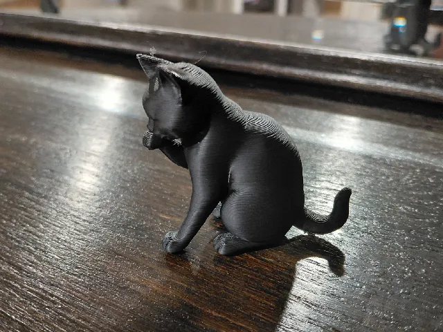 Modern Black Cat Figurine Art