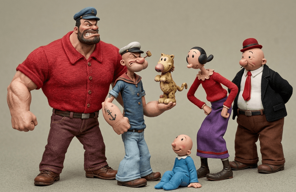 Popeye the Sailor - Bluto, Popeye, Olive Oyl, Wimpy, Eugene, & Swee'Pea - 1960-1962
