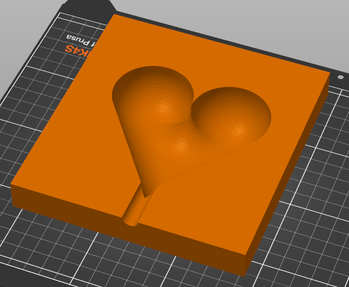 heart candle mold