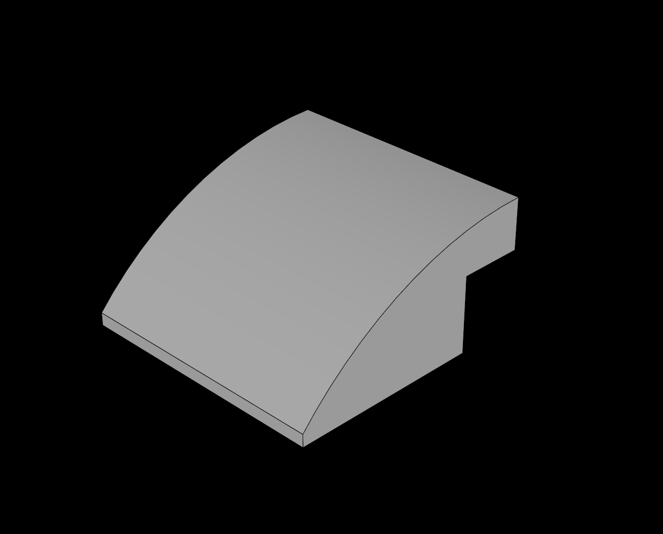 Lego Compatible (7249.dat) Slope Brick Curved  4 x  1 x  1.667
