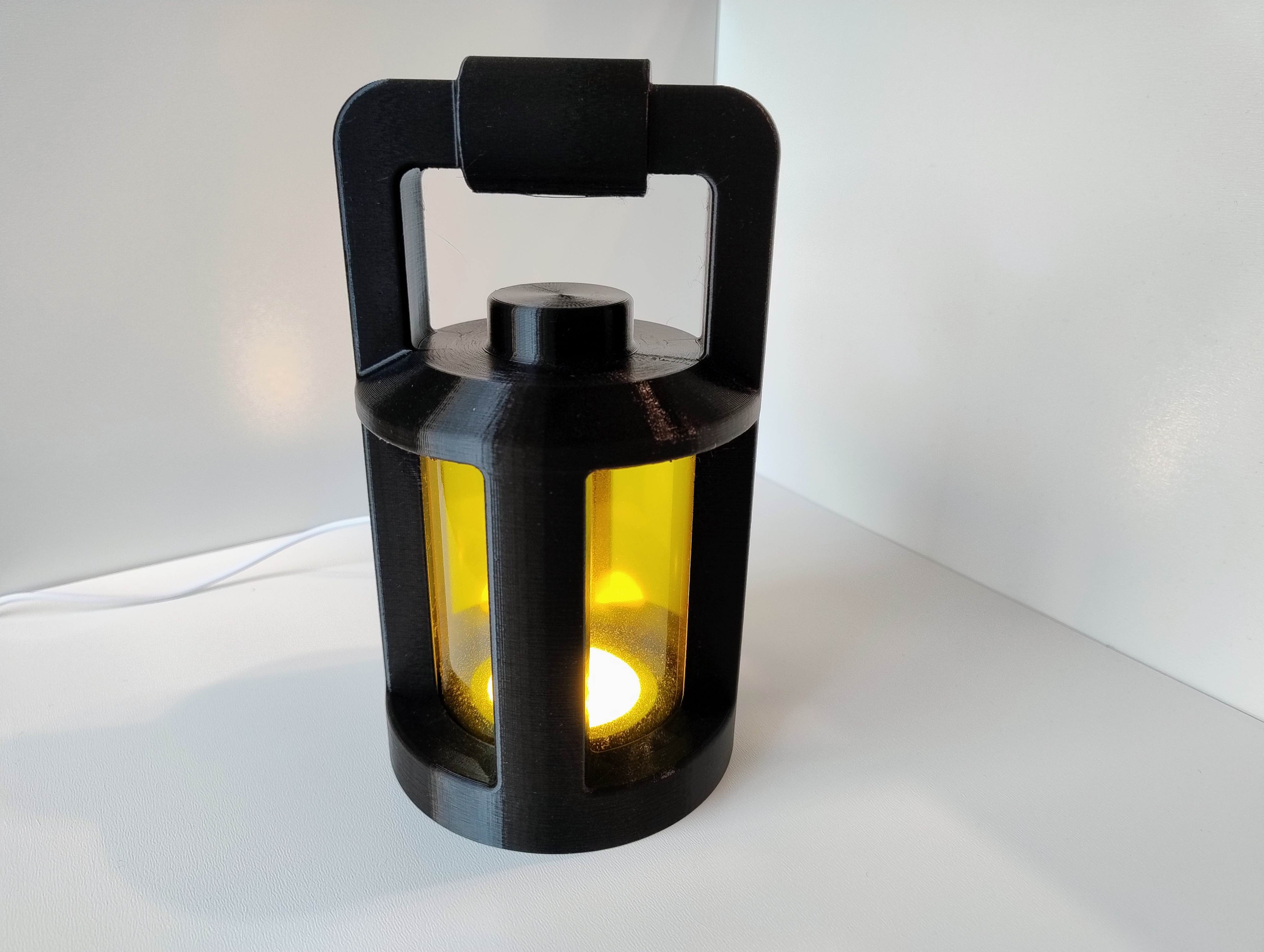 LEGO style Lantern for LED lamp kit 001 with transparent paper