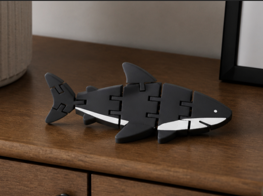 Flexi Shark – Bewegliches 3D Druck Spielzeug