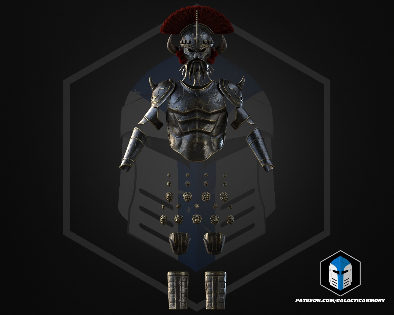 Caesar's Legion Lacerta Legate Helmet and Armor - 3D Print File