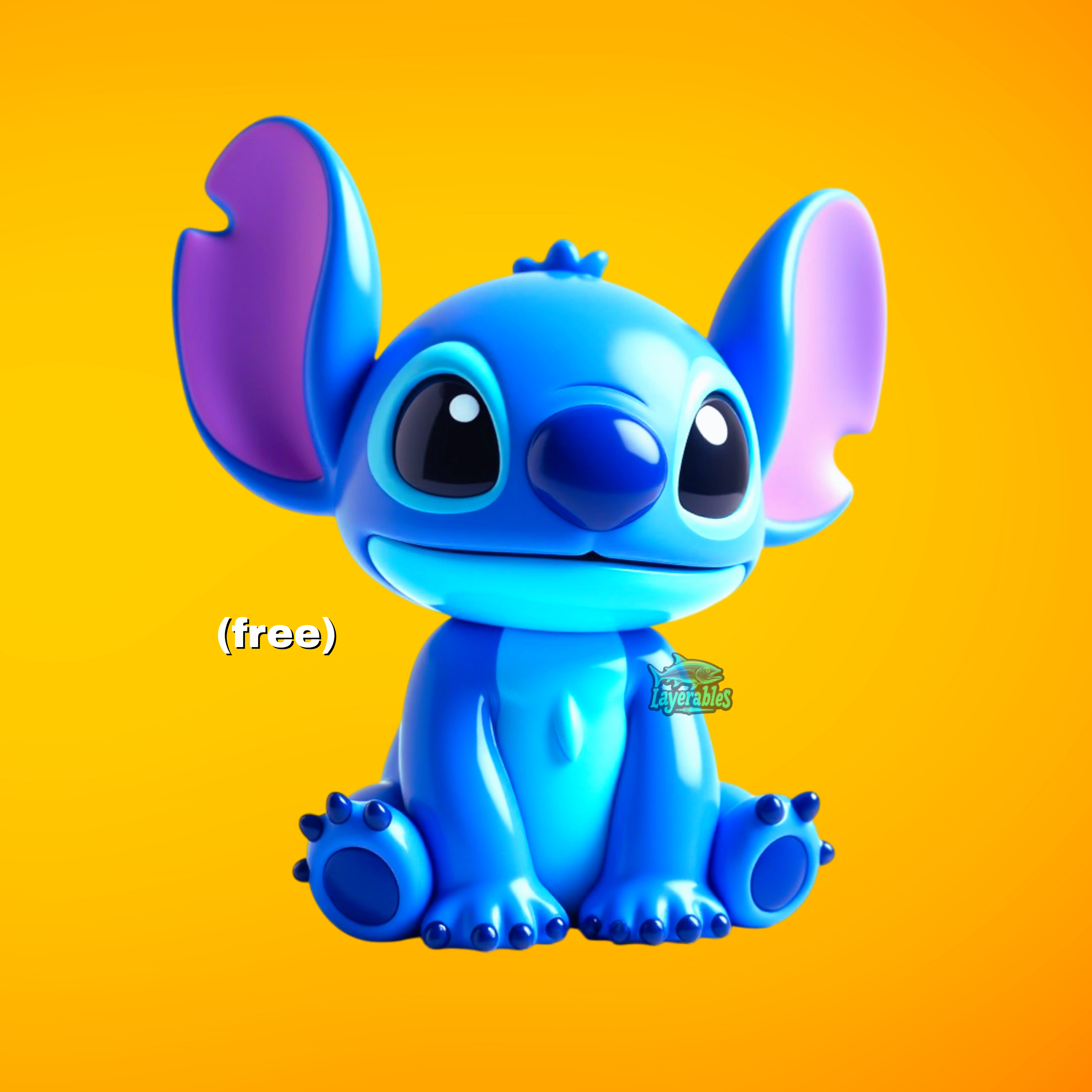 FREE Stitch STL – Cute Chibi Fan Art 3D Printable Model – Adorable Alien Puppy for FDM & Resin Printing