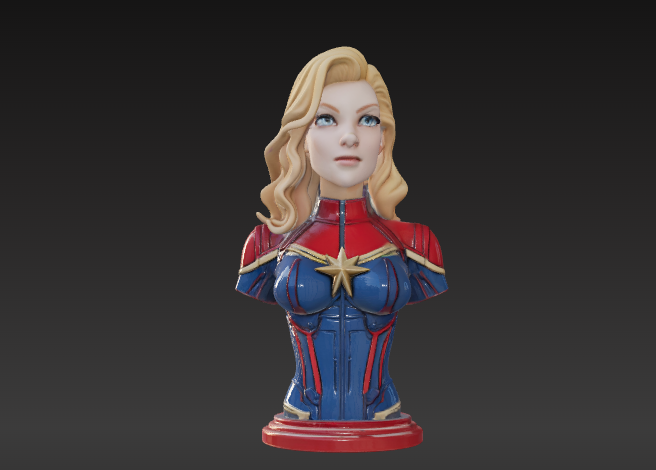Captain Marvel Sculpture