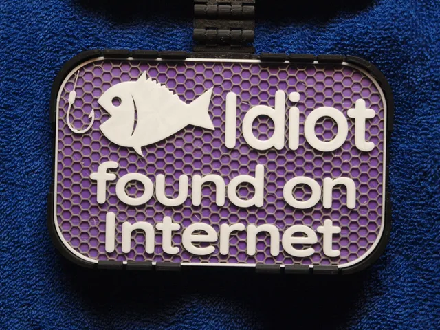 Idiot found on Internet sign