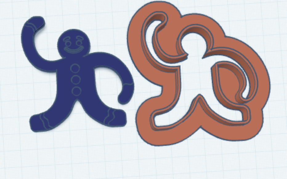 Ginger Bread Man Connecting Monkey Cookie Cutter