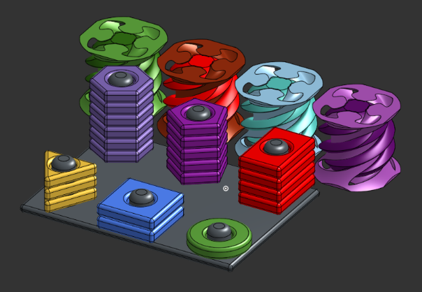 V2 Toddler Toys- Spiral Fidget & Shape Stacking