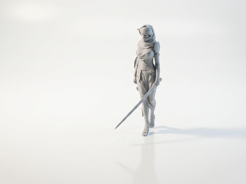 Desert Warrior Figurine Fantasy 3D Printable