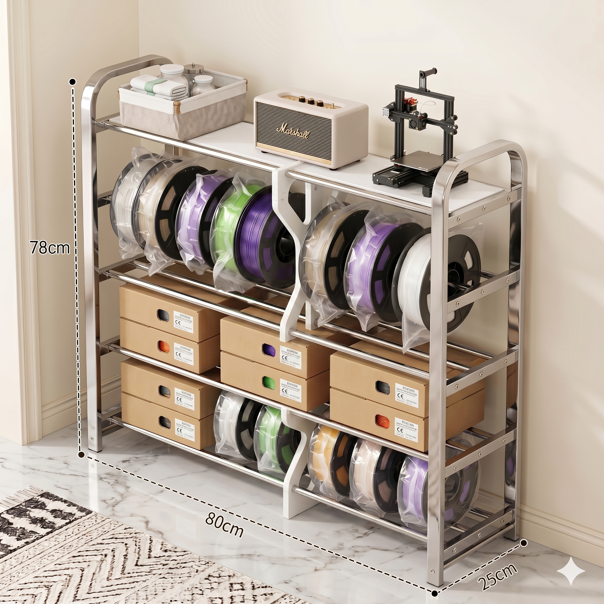 Reinforcement Parts for Filament Storage Racks (Budget-Friendly Upgrade)
