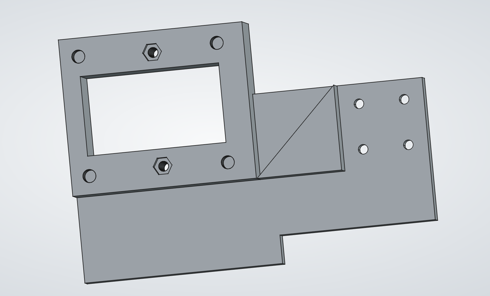 The 100 Tank Plug mount – Back Side (Extended Version) 3D model
