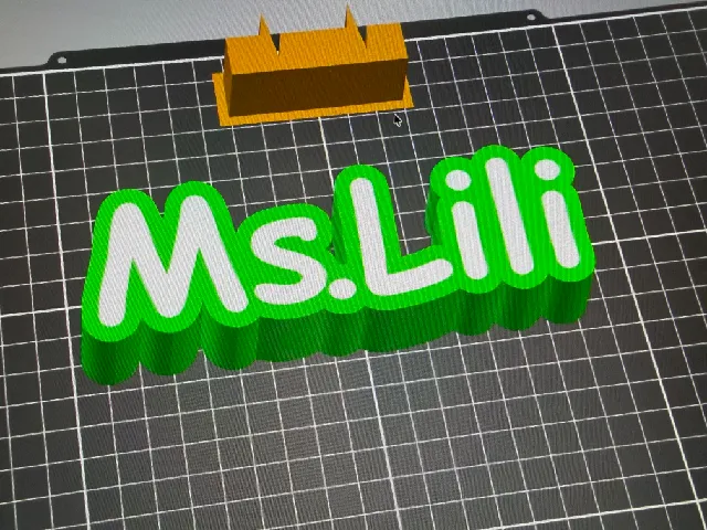 Nameplate Ms. Lili