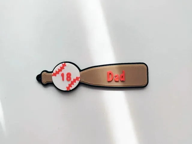 Baseball bat name tag - Dad