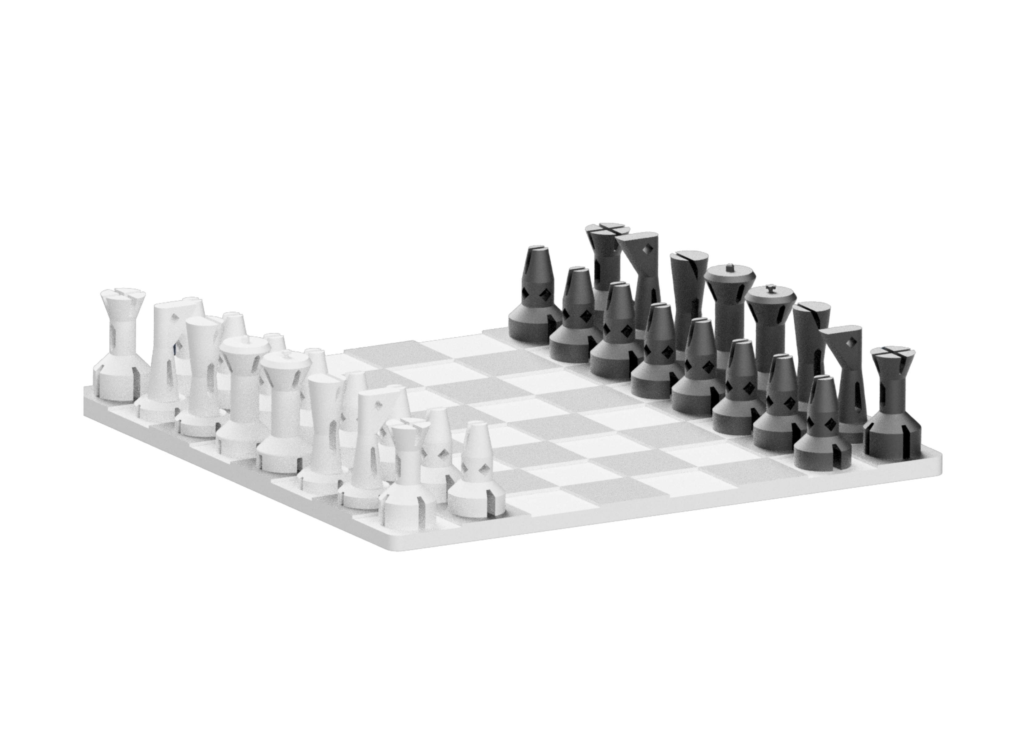 Miniatura 2 do modelo 3D Mini Chess Set