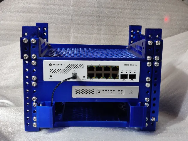 Modular 10 Inch Server Rack - Mounts for MikroTik Switches CSS610-8G-2S+ and CRS305-1G-4S+