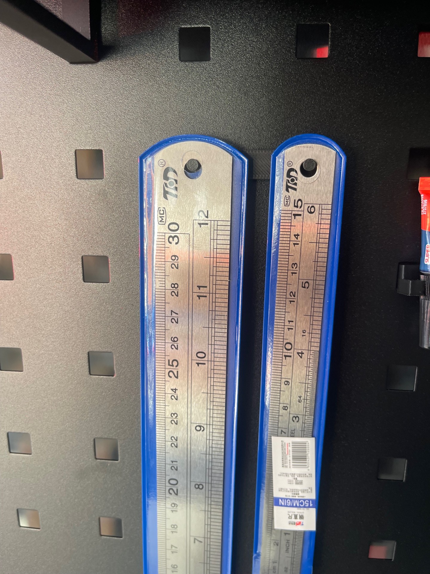 Bott square peg board ruler hooks