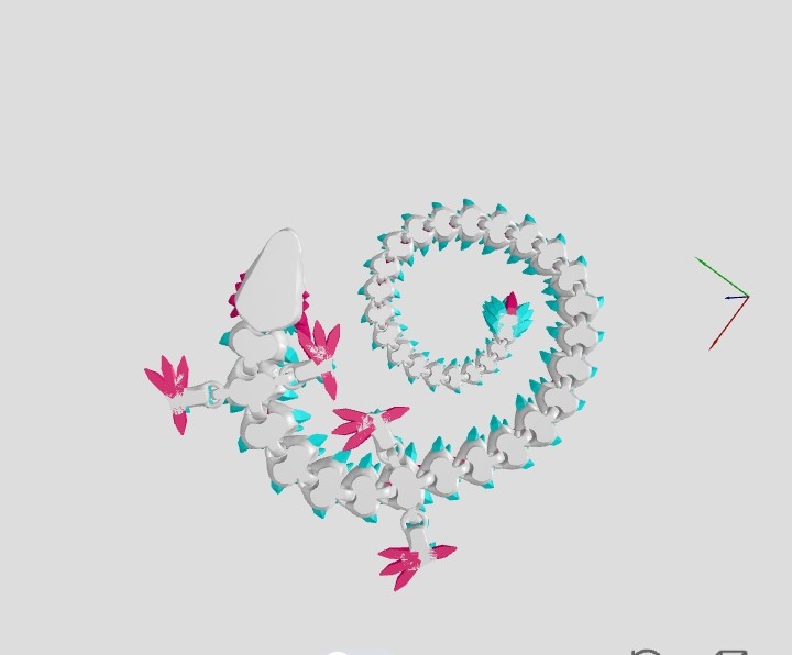Articulated crystal dragon