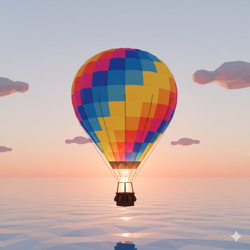 Low Poly Hot Air Balloon