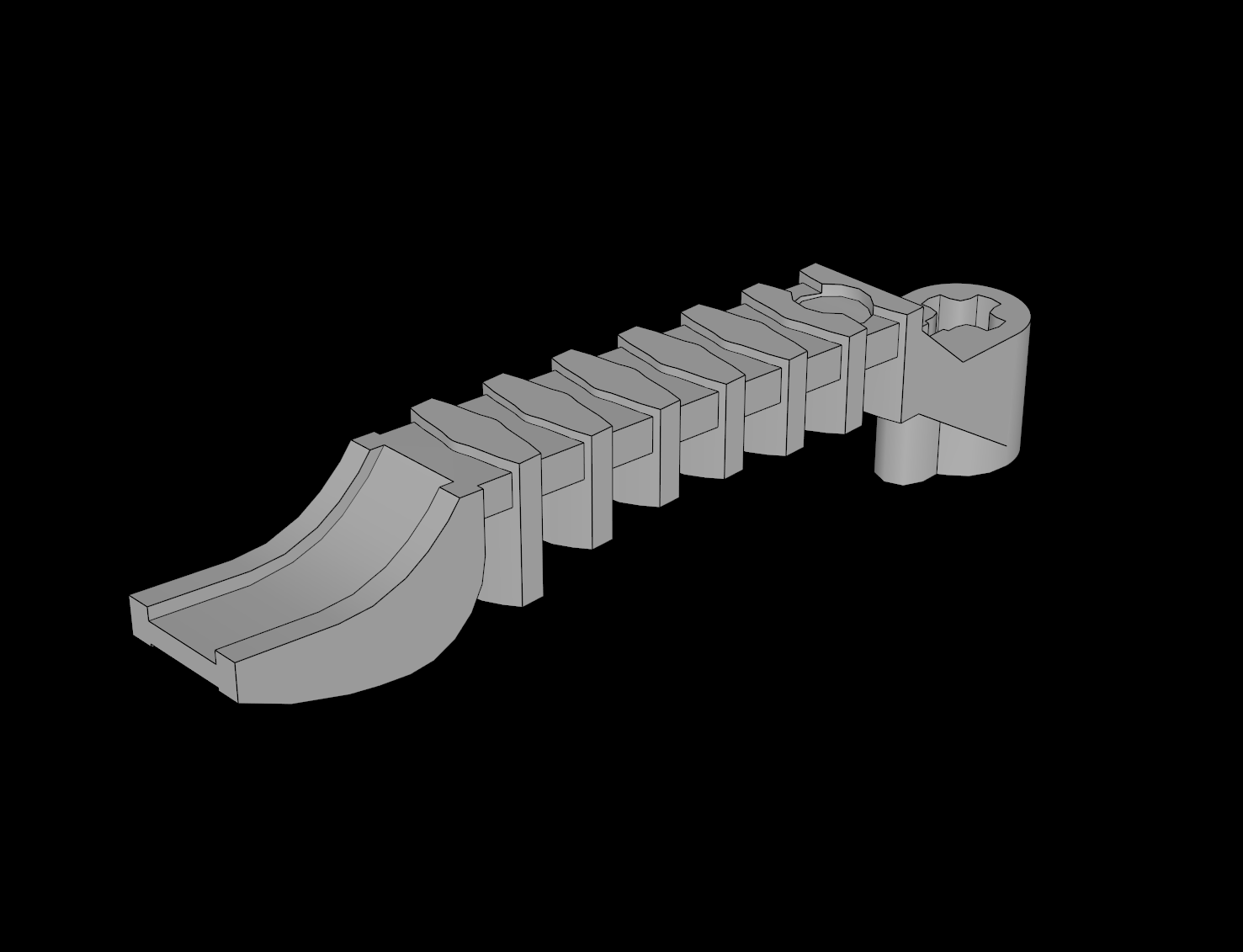 Lego Compatible (98564.dat) Technic Bionicle Thornax Launcher Half  1 x  7