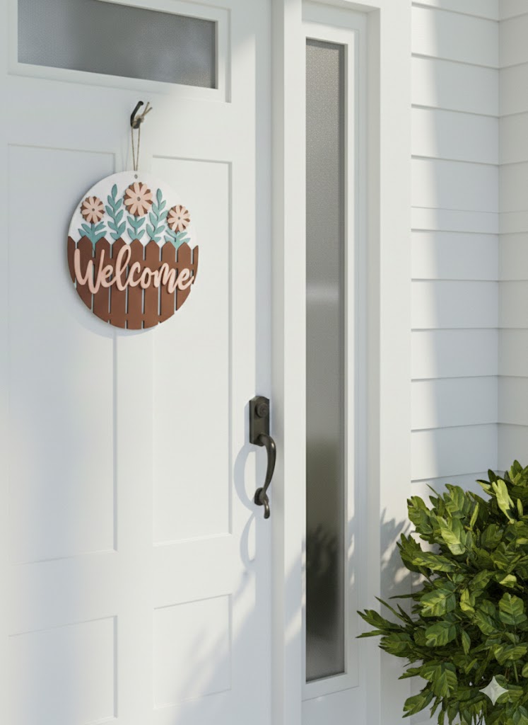 Welcome Door Sign / Wreath