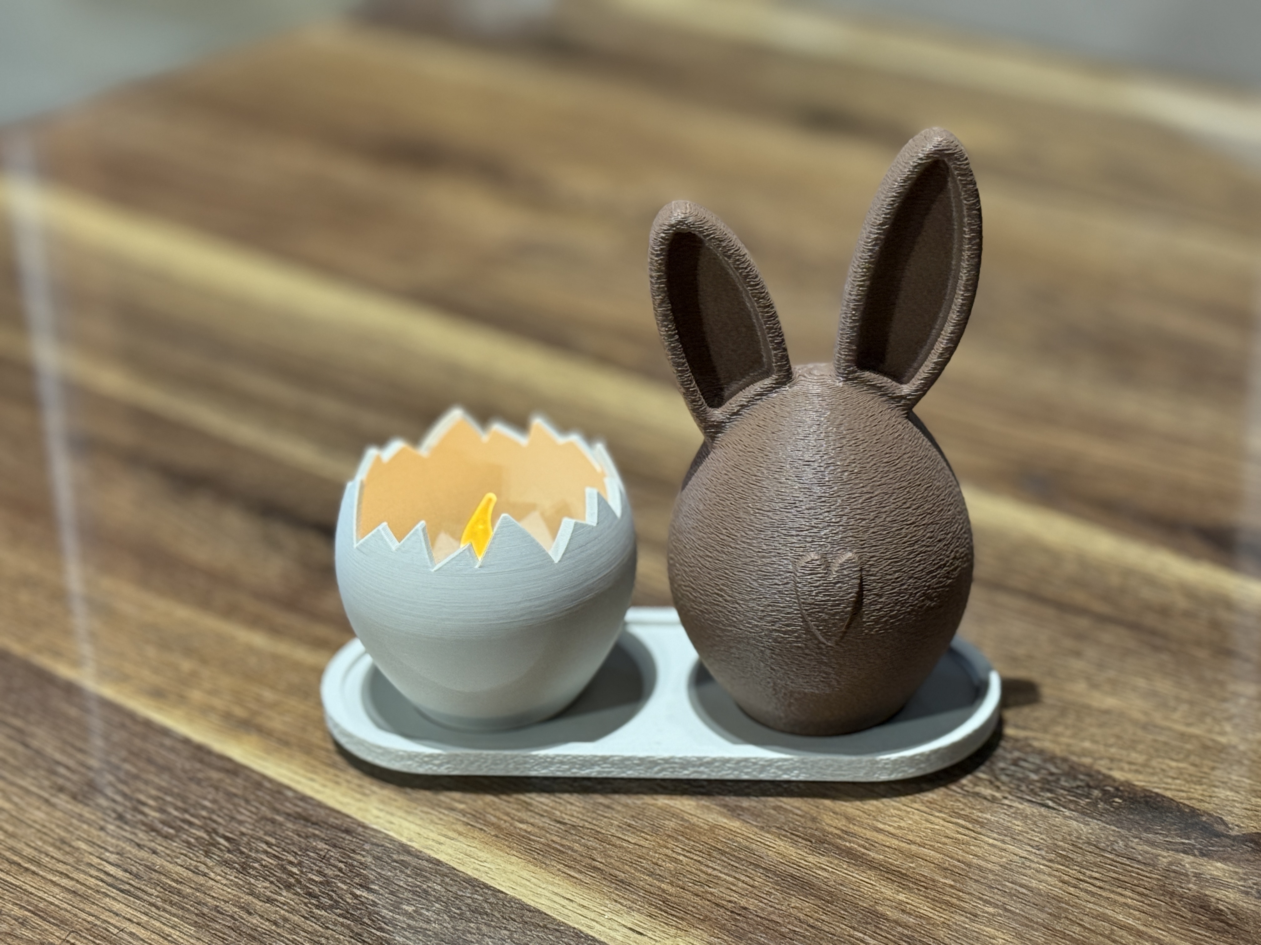 EGG TEALIGHT / EASTERDECORATION / BUNNY