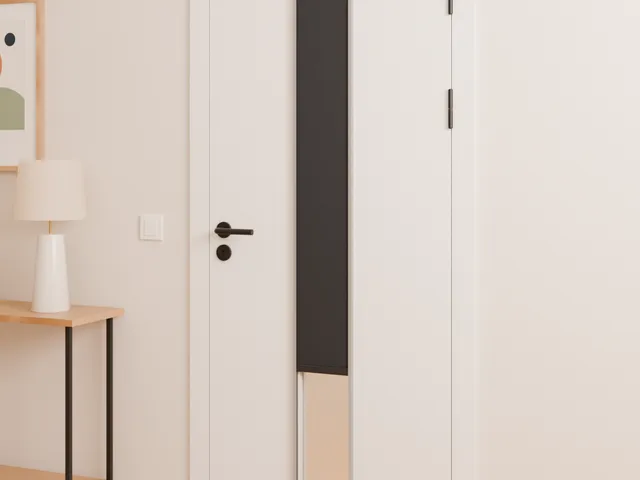 Blackout Blind for Narrow Door Glass – Crank Roller, No Cord or Chain, Sealed Side Rails