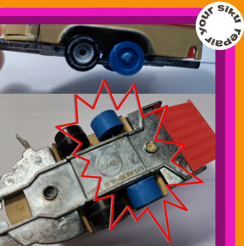 Siku Achs/Rad Reparatur für Reifen B04 Anhänger oder Abschleppwagen 1622