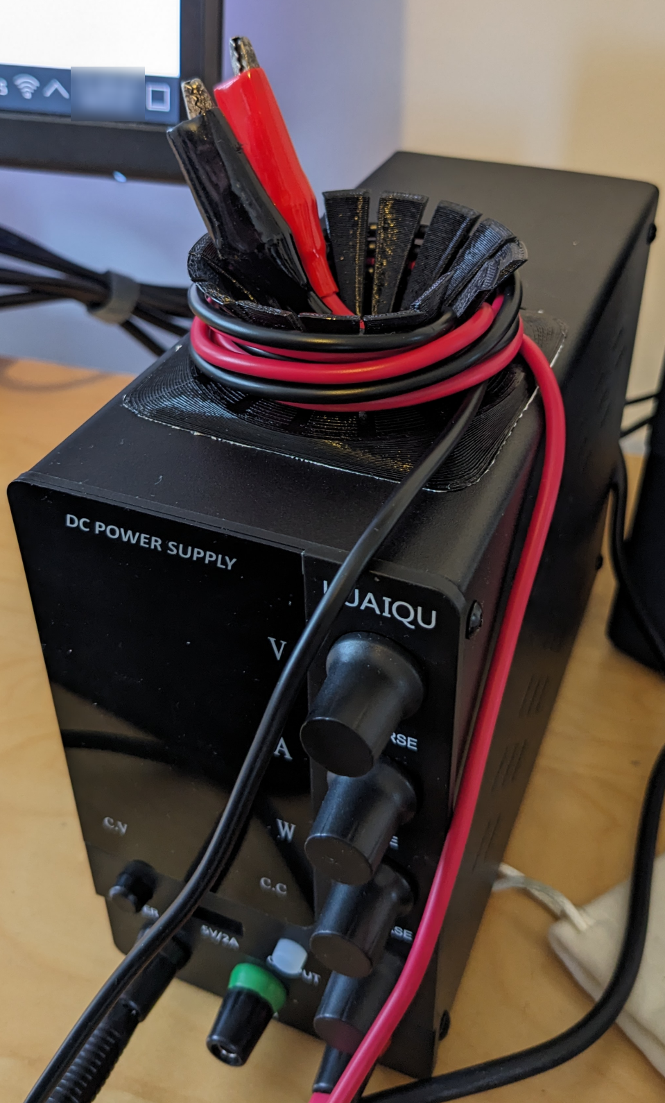 TPU cable spool for lab power supply #FreeCAD