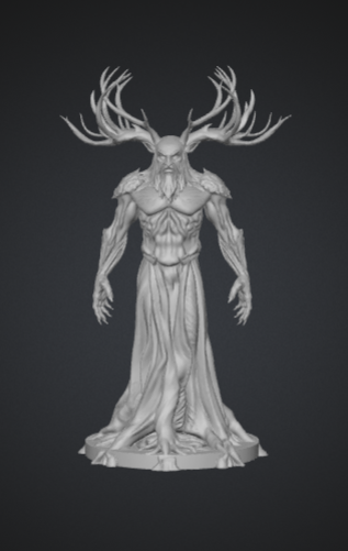 Ancient Forest Guardian with Antlers – Mythic Nature Spirit