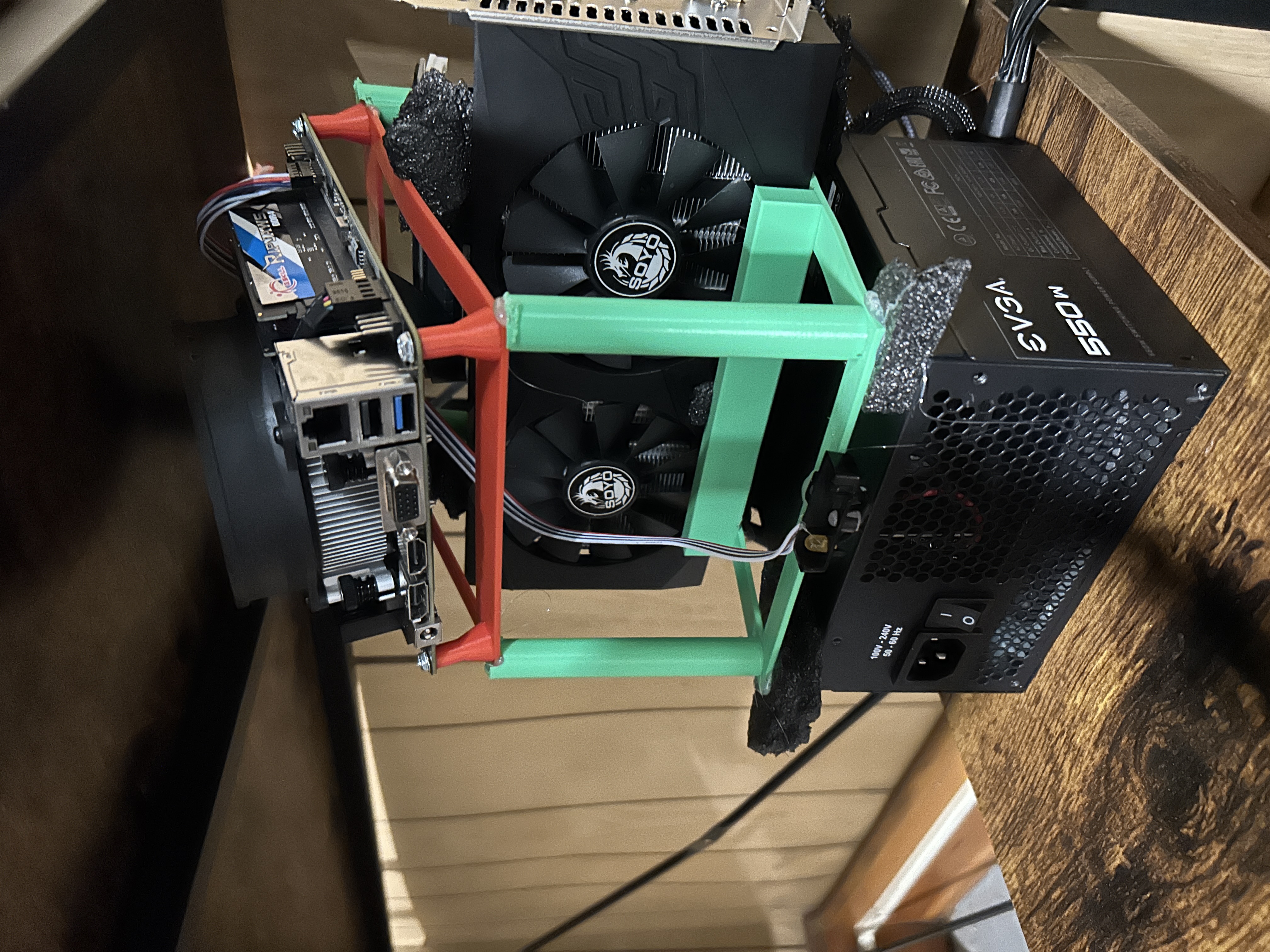 AsRock X300-STX Open Air Case W/GPU Support 3D model