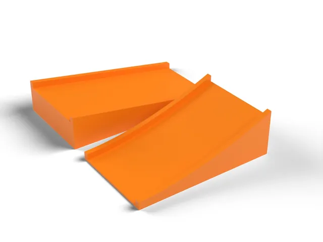 Toy Car Jump Ramp - Launch and Landing Ramps for Die-Cast Cars, No Supports (OpenSCAD)