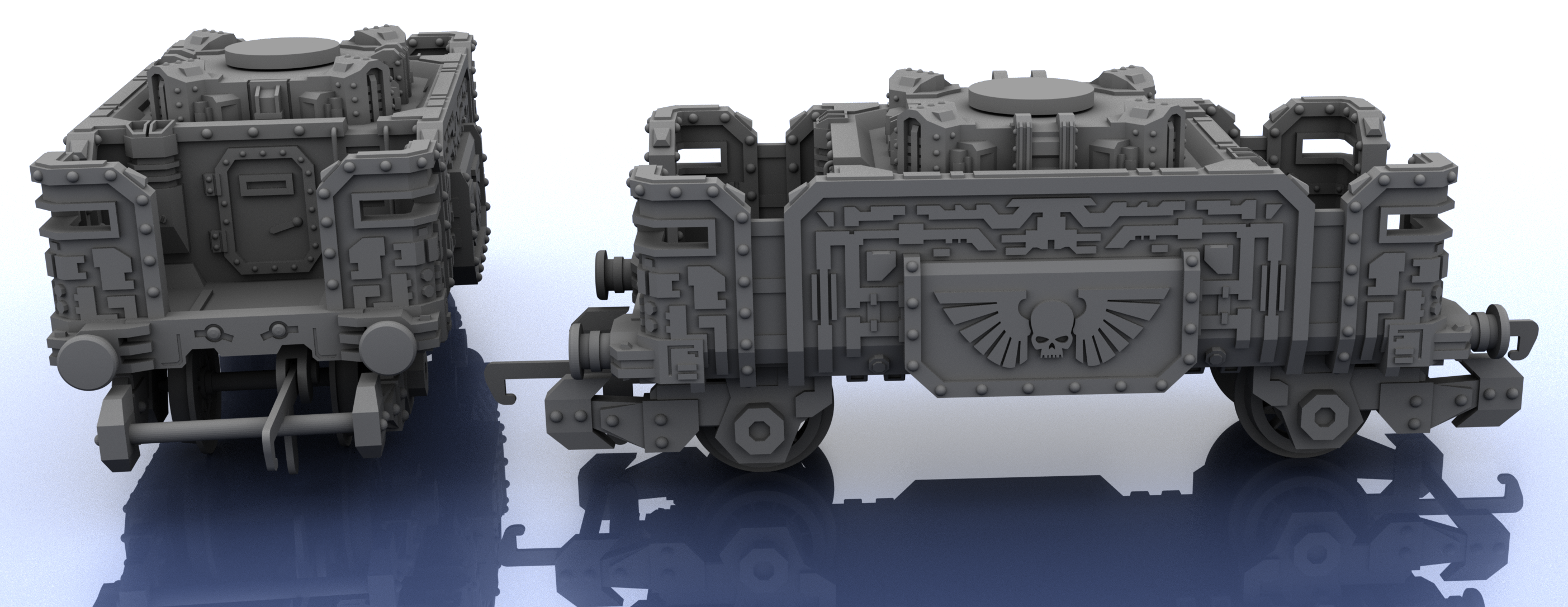 OO Train - Troop Platform v2 S - Warhammer Style