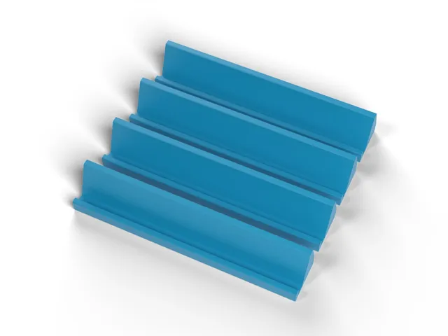 Letter Tile Racks - Set of 4 Racks for Word Board Games, No Supports (OpenSCAD)