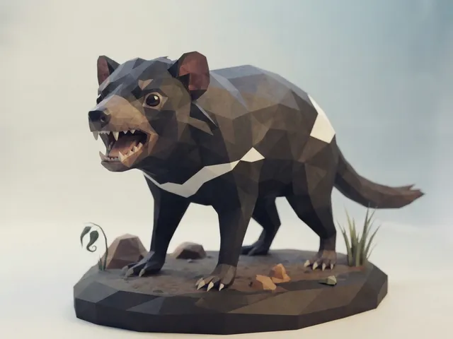 Low Poly Tasmanian Devil