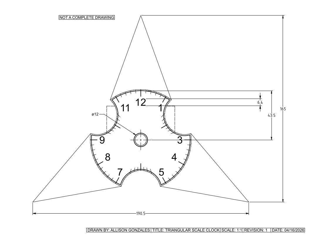 Miniatura 3 do modelo 3D Drafting Scale Clock