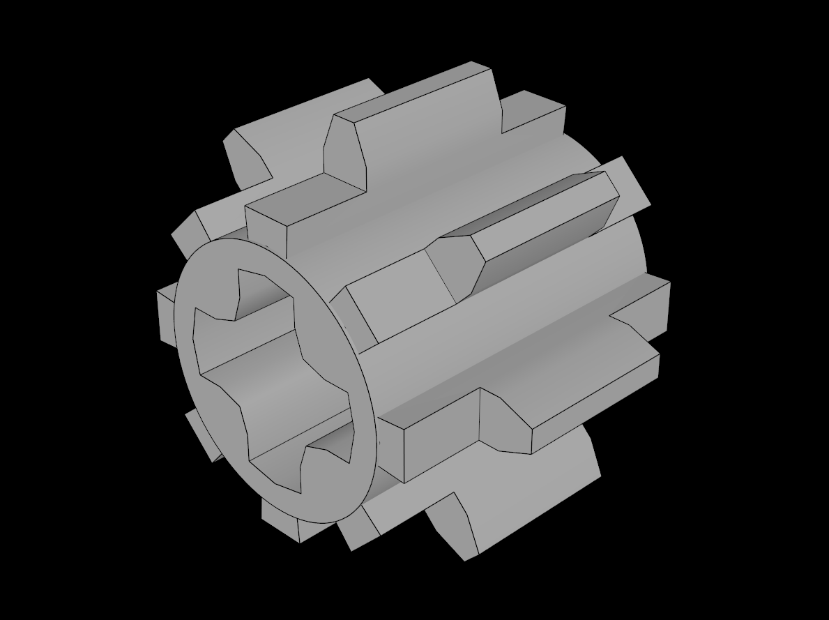 Lego Compatible (10928.dat) Technic Gear  8 Tooth Reinforced