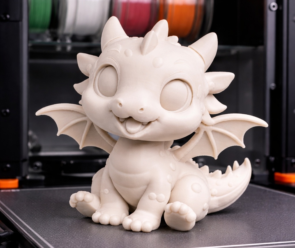Cute Cartoon Dragon (EASY PRINT)