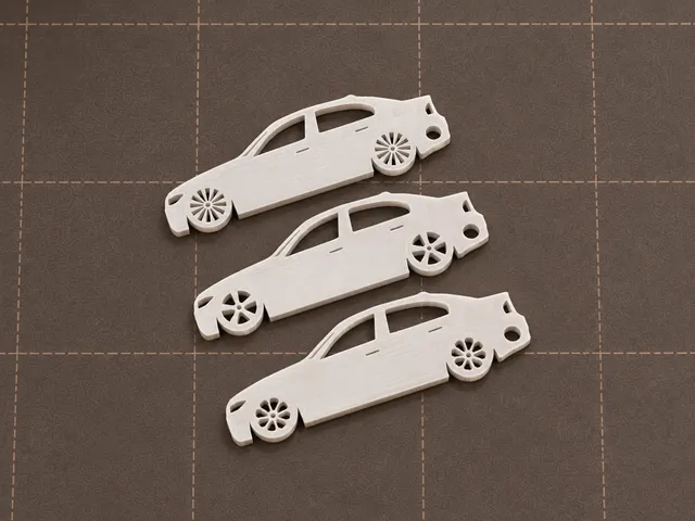 BMW e90 sedan keychain wheels